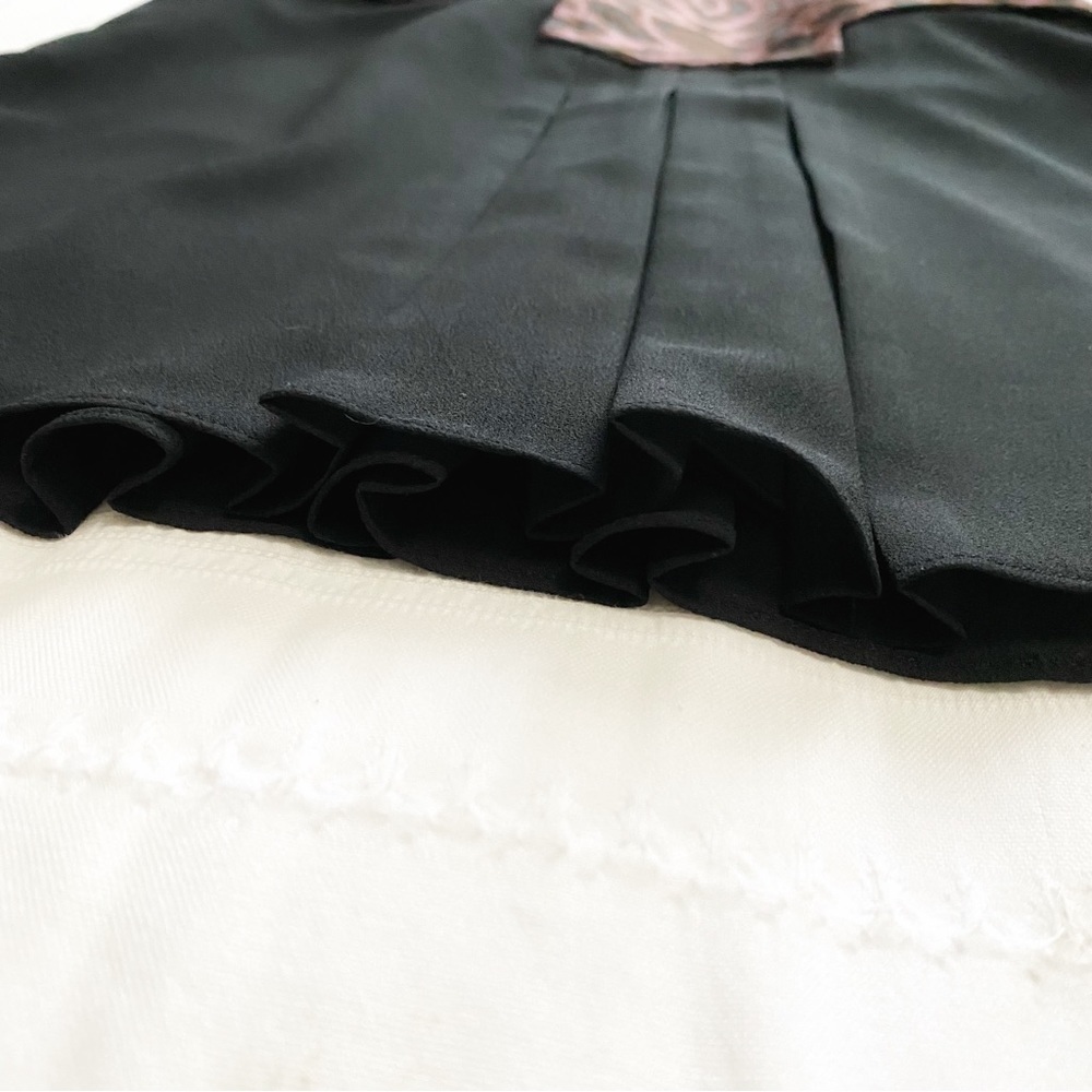 MACKAGE COLLECTION BLACK PURPLE JACQUARD PLEATED SLEEVELESS DRESS - 2 - Picture 7 of 7